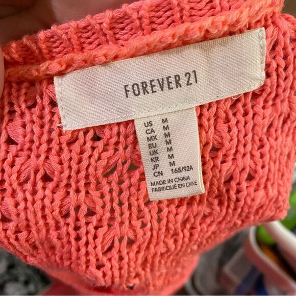 Forever 21 Neon Orange Sherbet Sleeveless Knit Top - Picture 7 of 9